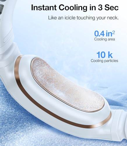 Portable Neck Fan 4000 mAh Rechargeable Bladeless Fan 3 Speeds J76957