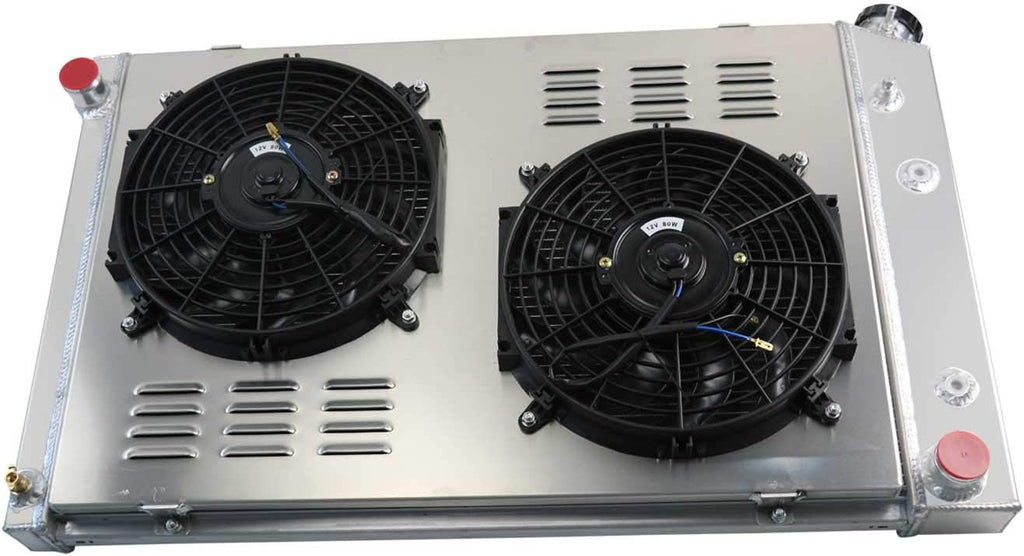 Aluminum Radiator with Shroud and 2x12'' Fan with Thermostat J5807