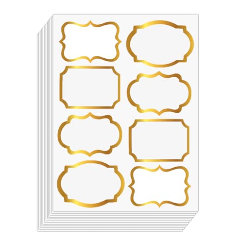 Gold Name Tag Stickers 2x3 inch 200 Pcs J602041