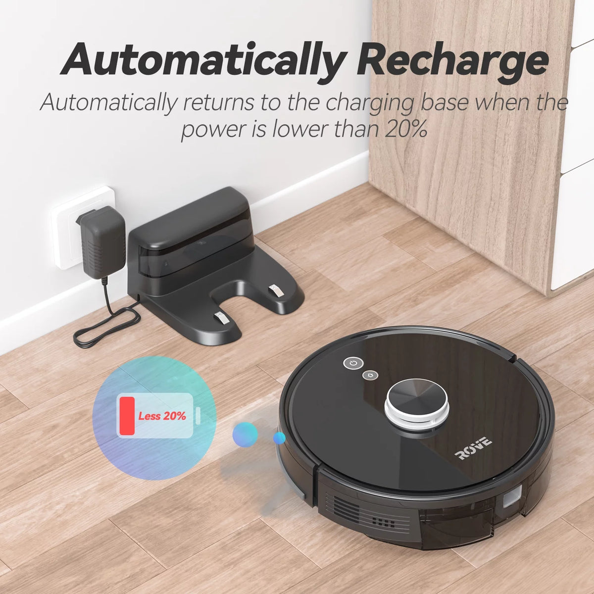 Robot Vacuum Cleaner 2000 Pa Suction E3607