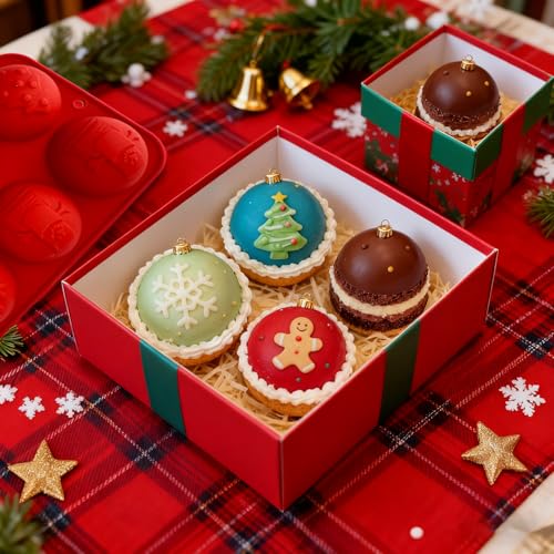 2 Pcs 8-Cavity Christmas Hot Cocoa Bomb Silicone Mold Z103677