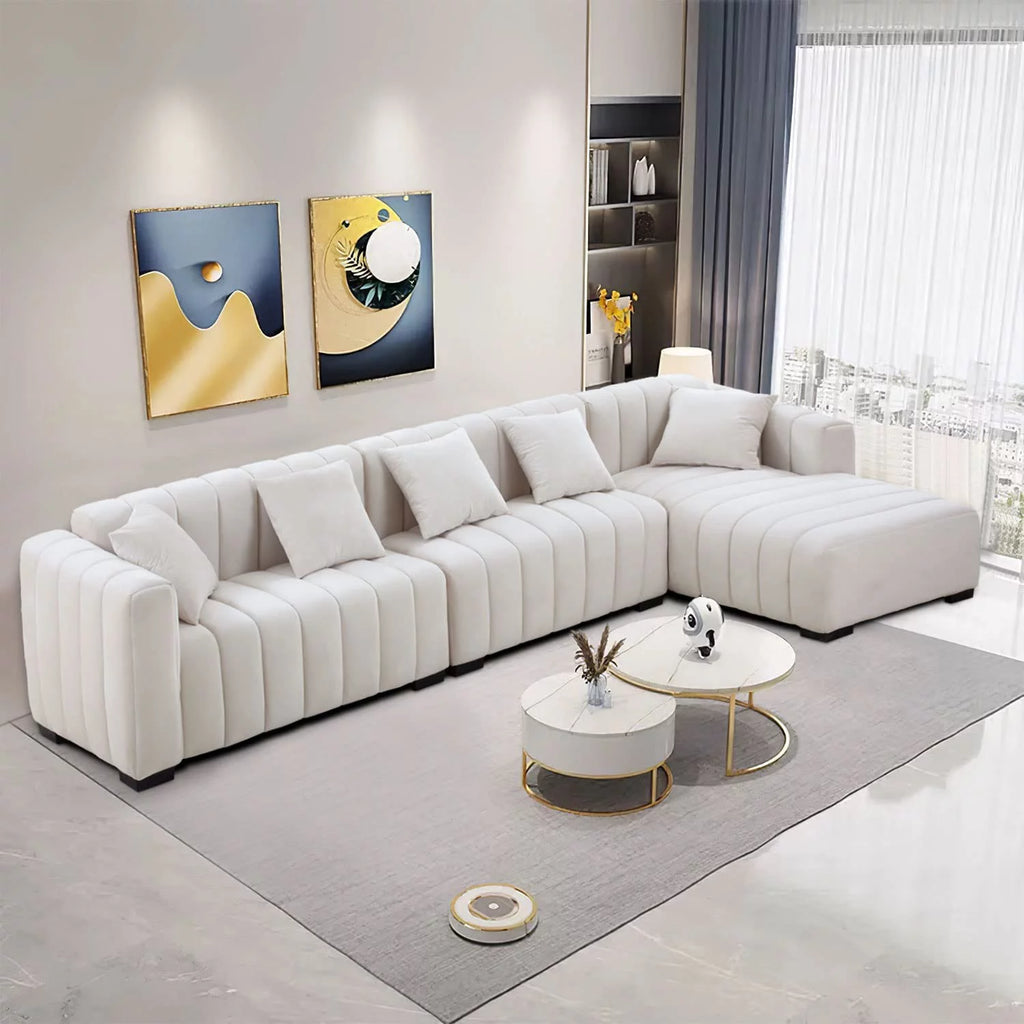 139" L Shaped Sectional Sofa with Ottoman S6769