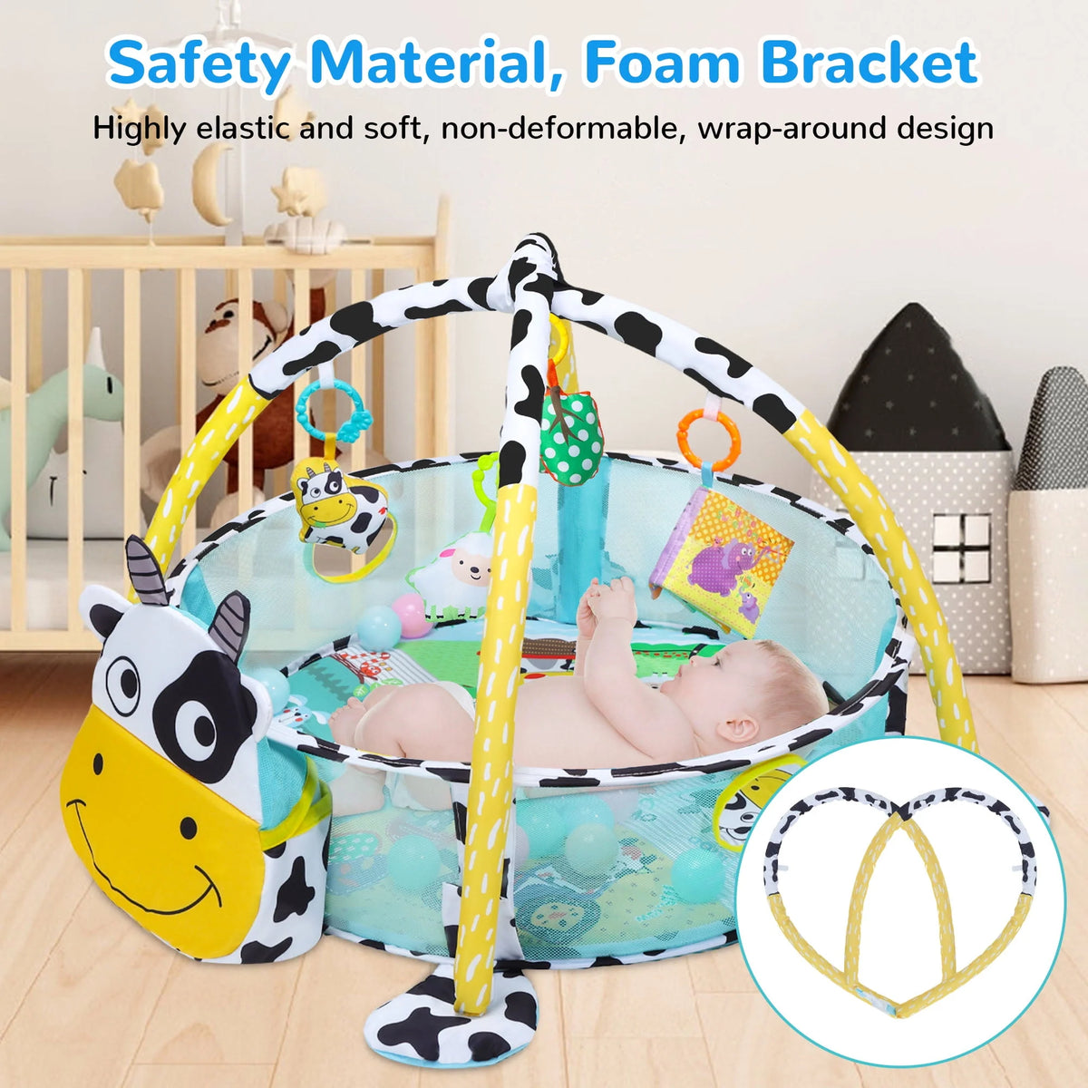 Baby Play Mat with 4 Hanging Toys 30 Balls I495