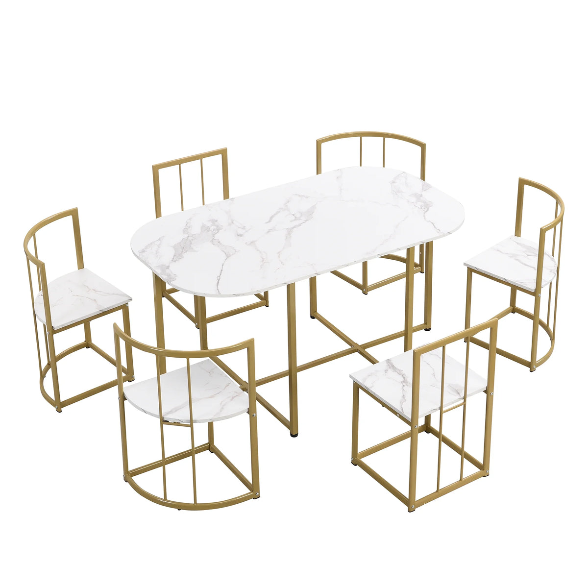 7 Piece Dining Table and Chairs Set B603