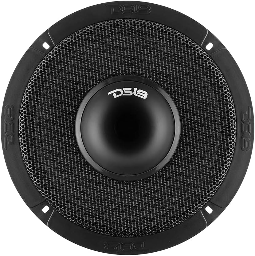 8 Inches Shallow Hybrid Mid-Range Car Audio Loudspeaker with Grill Included 400W Max 200W RMS 4 Ohms E25708