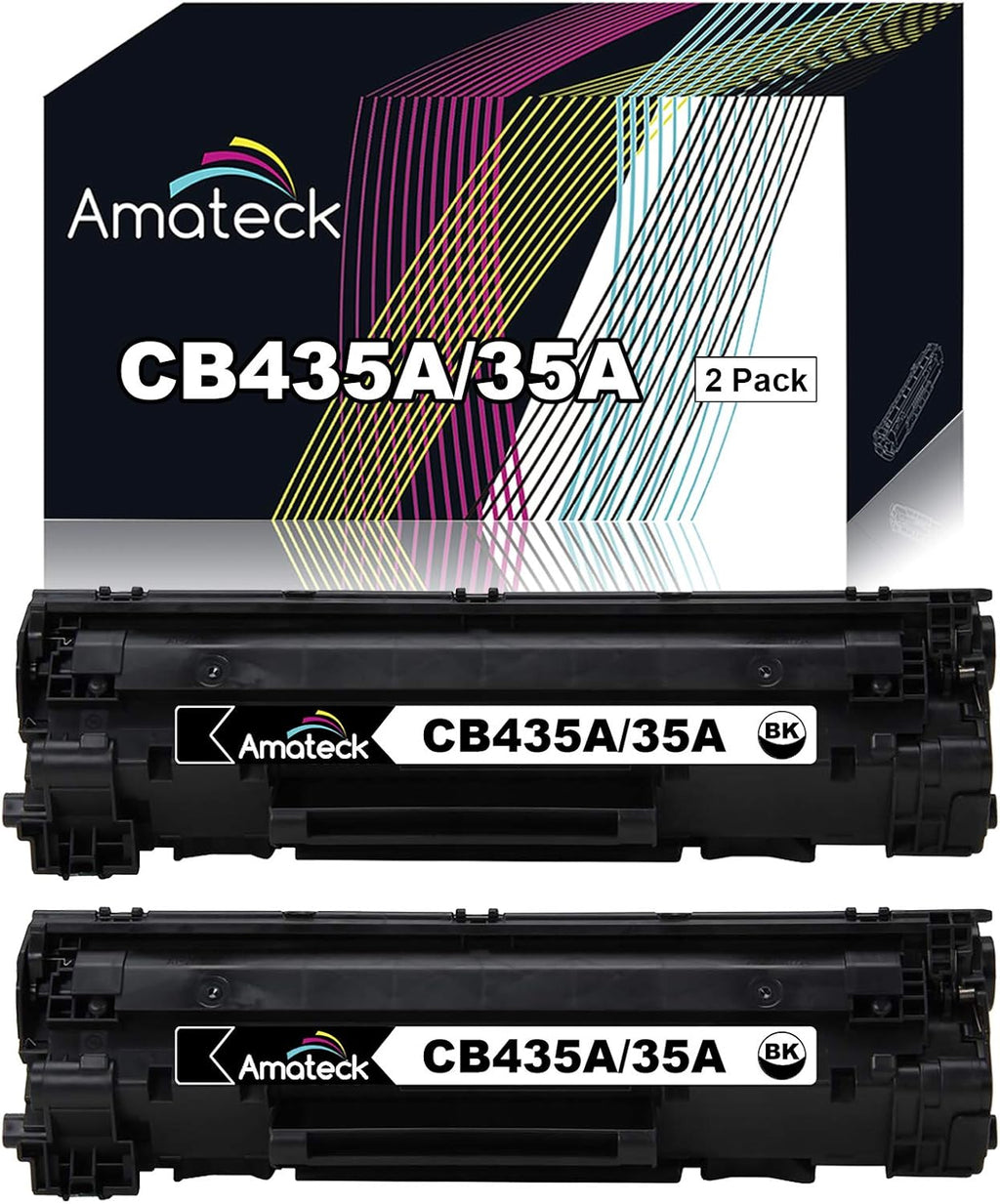 2 Pack Compatible Toner Cartridge for HP CB435A X846062