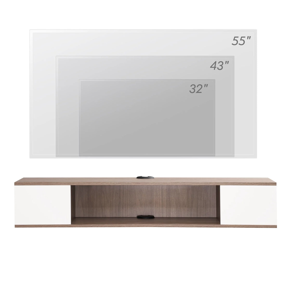 White Floating TV Stand T615089