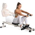 Compact Adjustable Rowing Machine 300LBS Weight Capacity 12 Levels Resistance Foldable Hydraulic Rower D81664