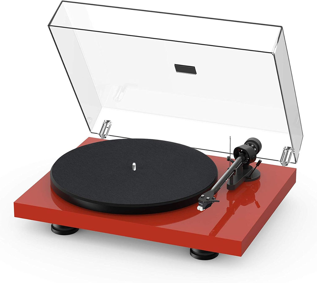 High Gloss White Turntable with Carbon Fiber Tonearm B9475