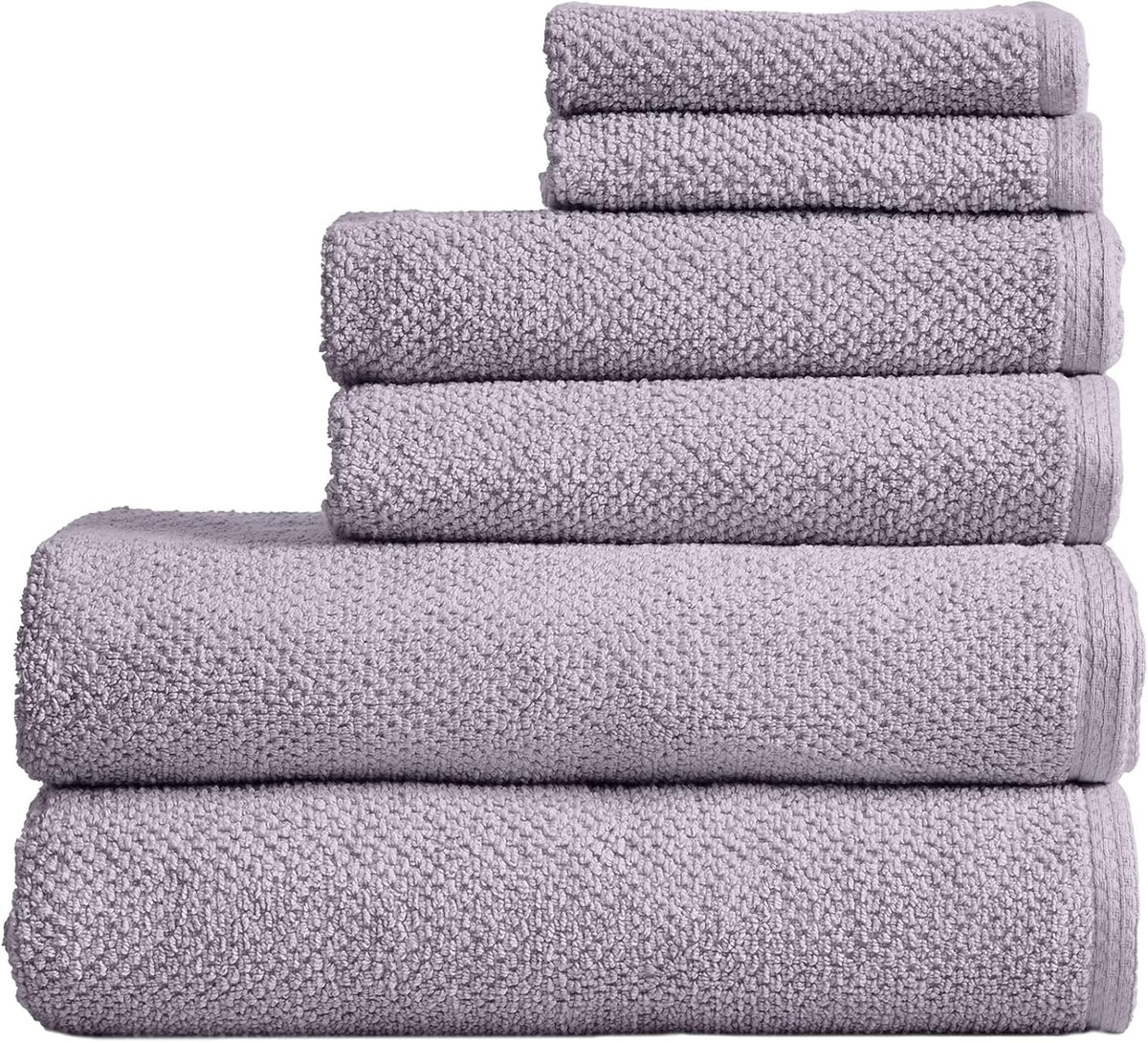 Light Grey Set of 4 Cotton Quick-Dry Bath Towels I159