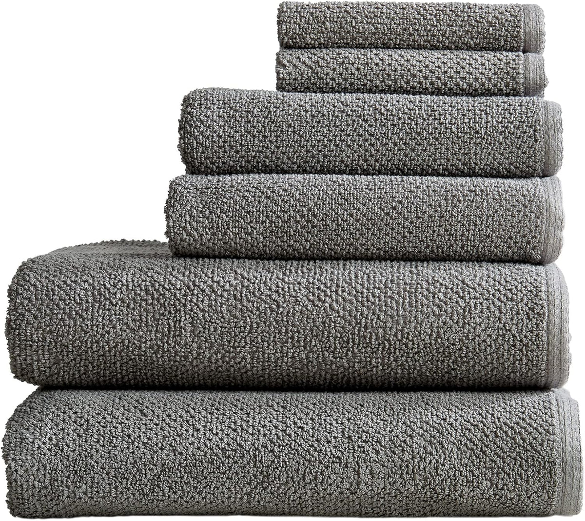 Light Grey Set of 4 Cotton Quick-Dry Bath Towels I159