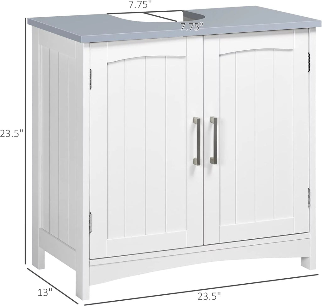 White Under Sink Storage Cabinet B80210