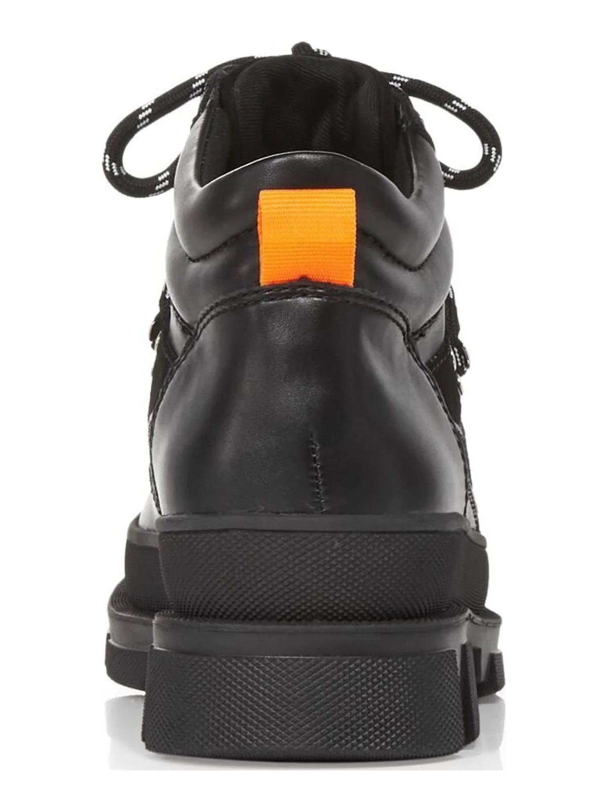 Black Platform Lace-Up Hiking Boots Y9386