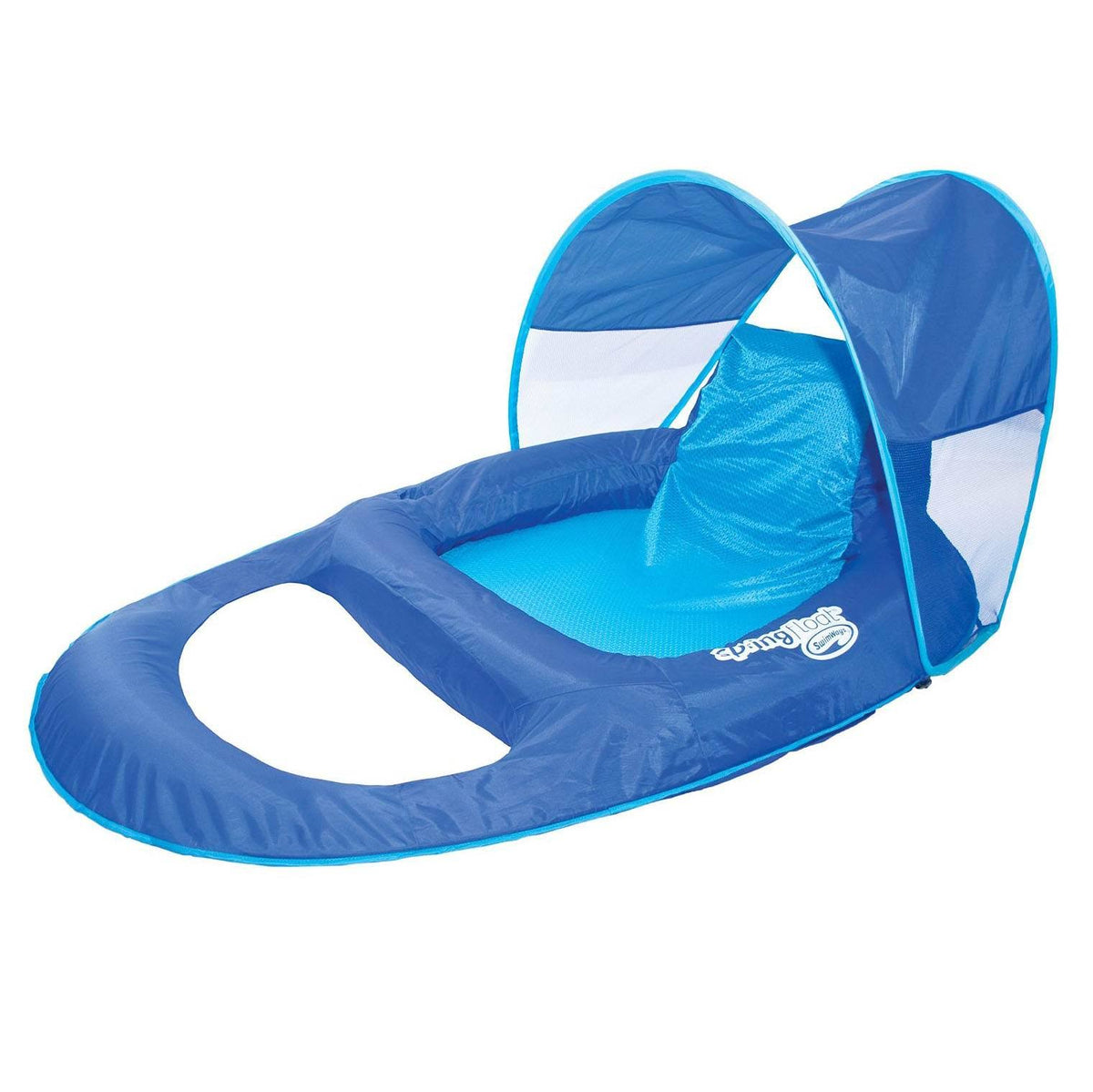 Blue 6 Pack Pool Lounge Chair with Sun Canopy A49846
