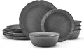 12 Piece Gray Dinnerware Set H3828