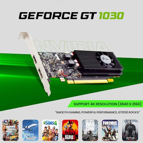 RGB Gaming Desktop PC Intel i5 8th Gen 16GB Ram 512GB SSD NVIDIA GeForce GT 1030 DDR5 24 inch Monitor WiFi Windows 11 Pro Renewed Y923597