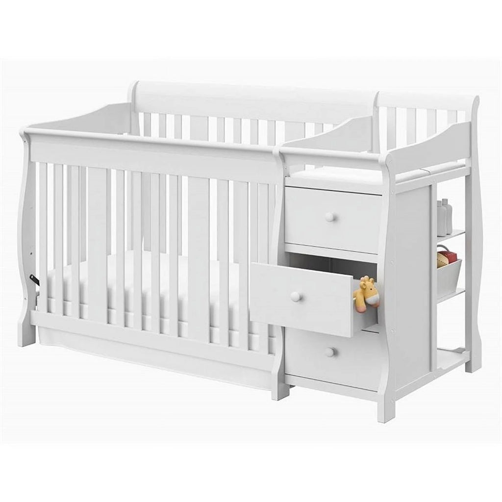 4-in-1 Convertible Crib and Changing Table Set in White P41609