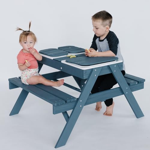 3-in-1 Kids Picnic Table with Umbrella A421