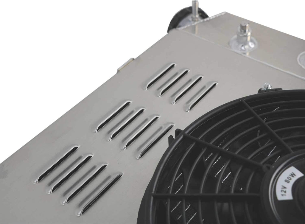Aluminum Radiator with Shroud and 2x12'' Fan with Thermostat J5807