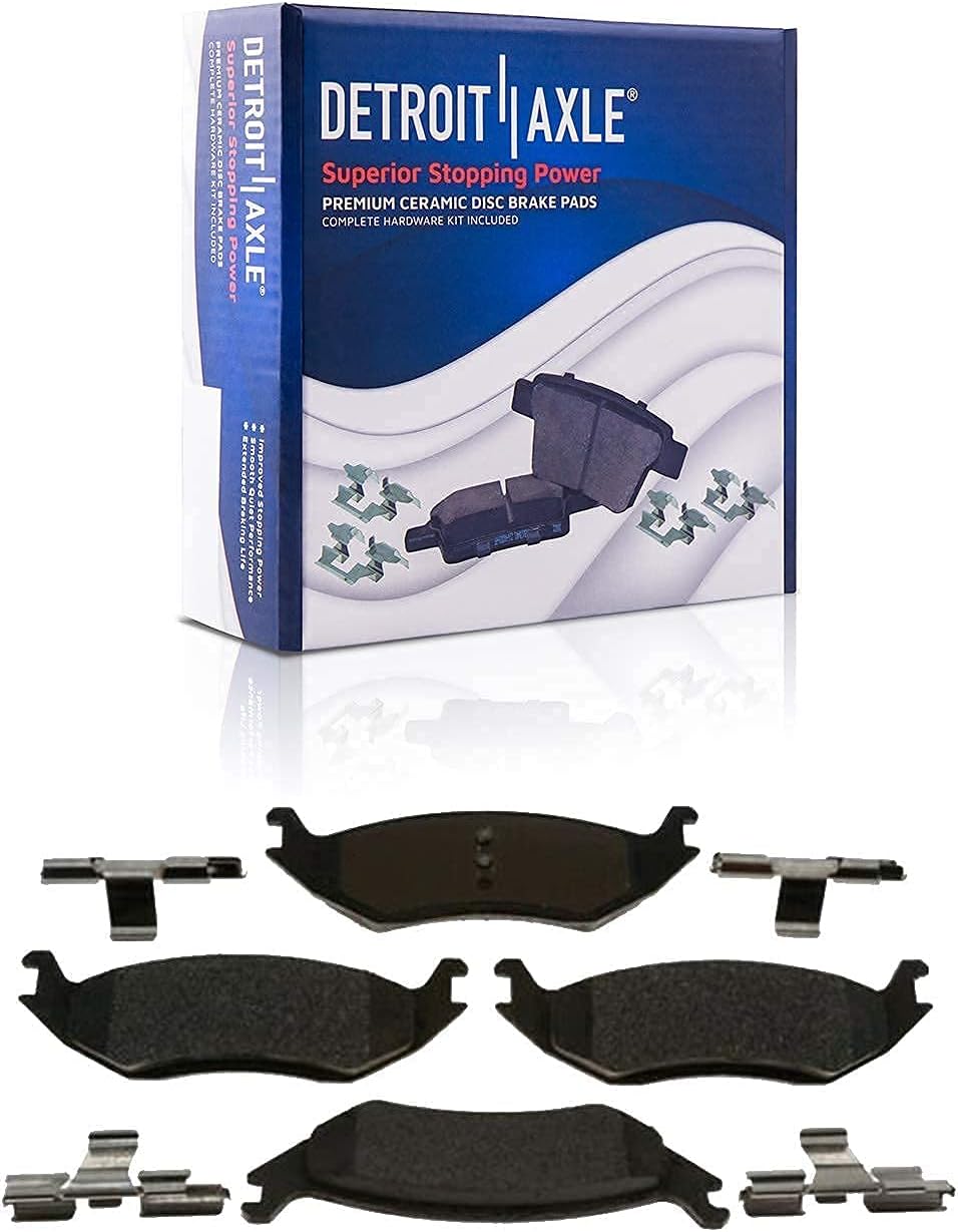 352mm 5-Lug Rear Disc Rotors Brake Pads 4pc Set W5644