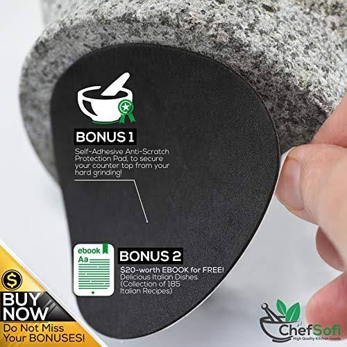 8 inch 5 Cup-Capacity Mortar and Pestle Set D3743