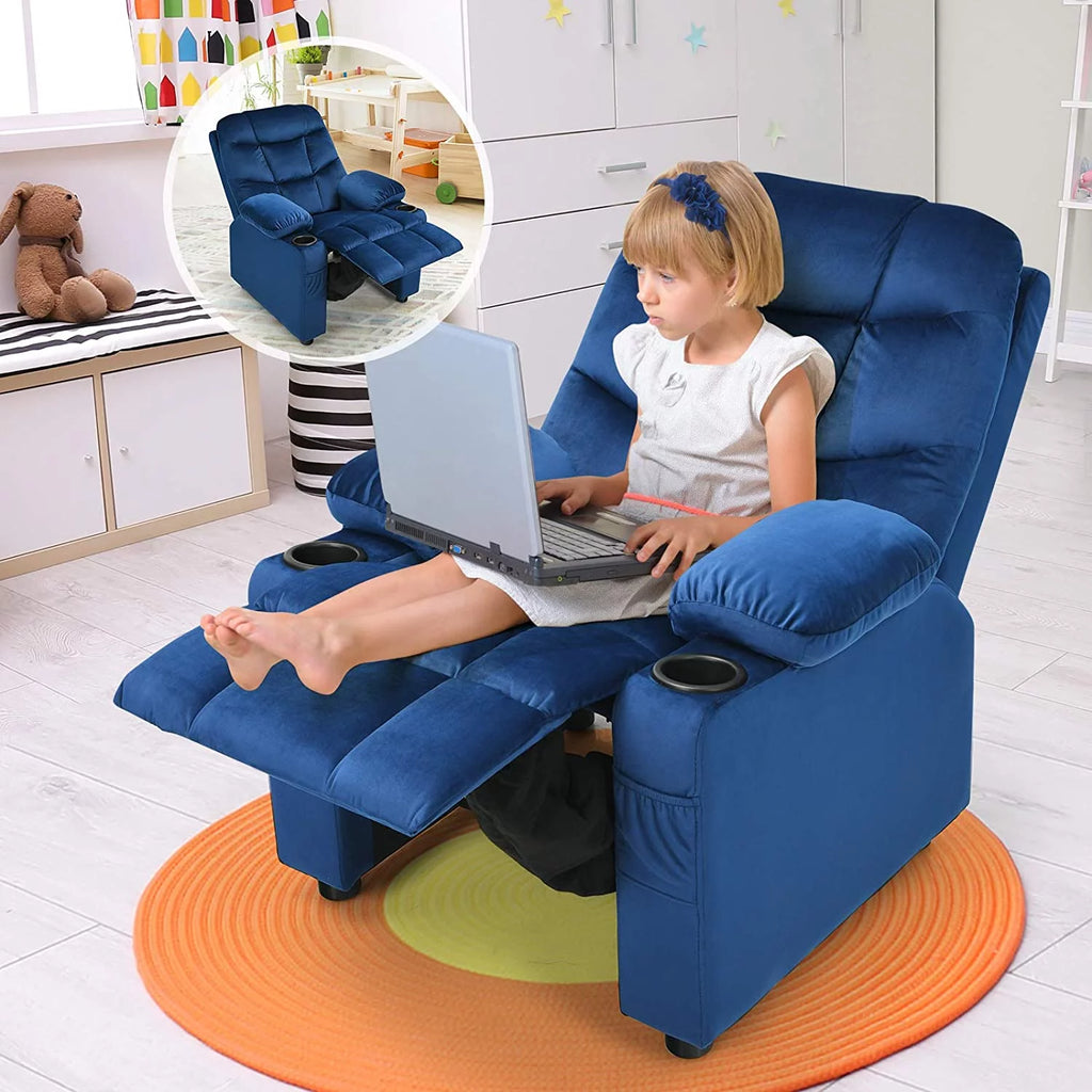 Kids Recliner Chair with Cup Holder A336