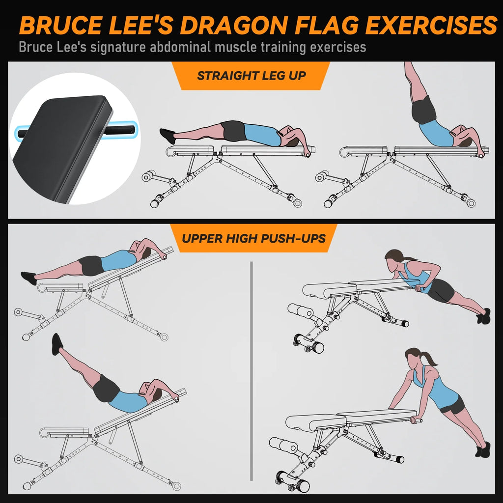 Adjustable Weight Bench Incline Decline Bench Y3778