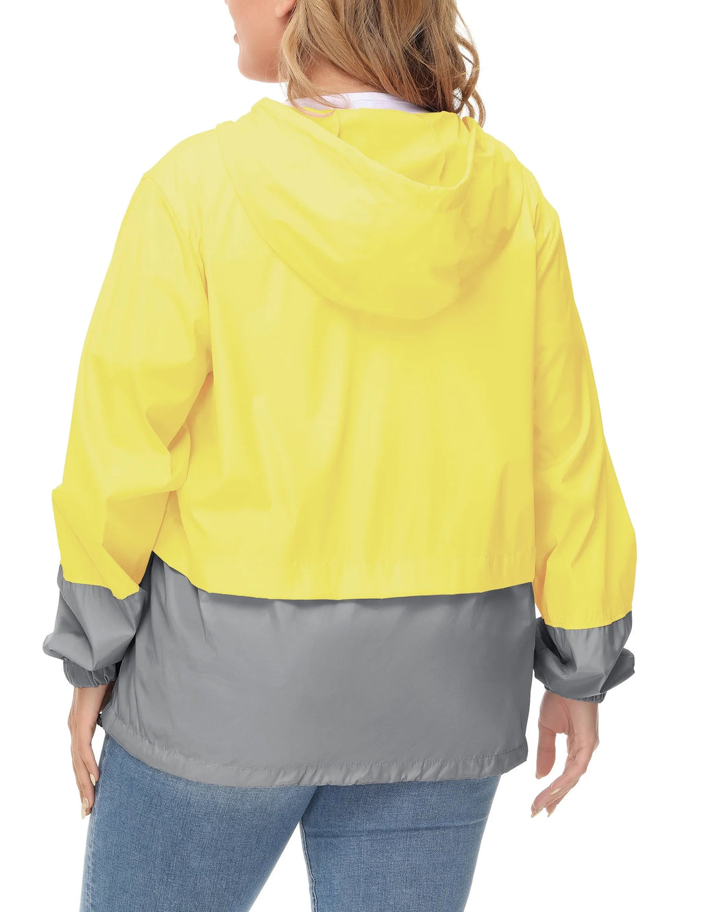 Plus Size Waterproof Hooded Rain Jacket S816