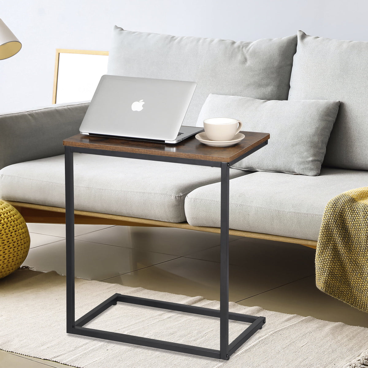 25''H C-Shaped Metal End Table F70428