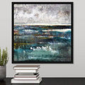 Black Floater Frame Painting on Canvas T51409