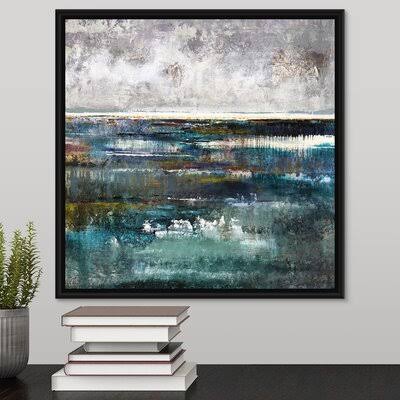 Black Floater Frame Painting on Canvas T51409