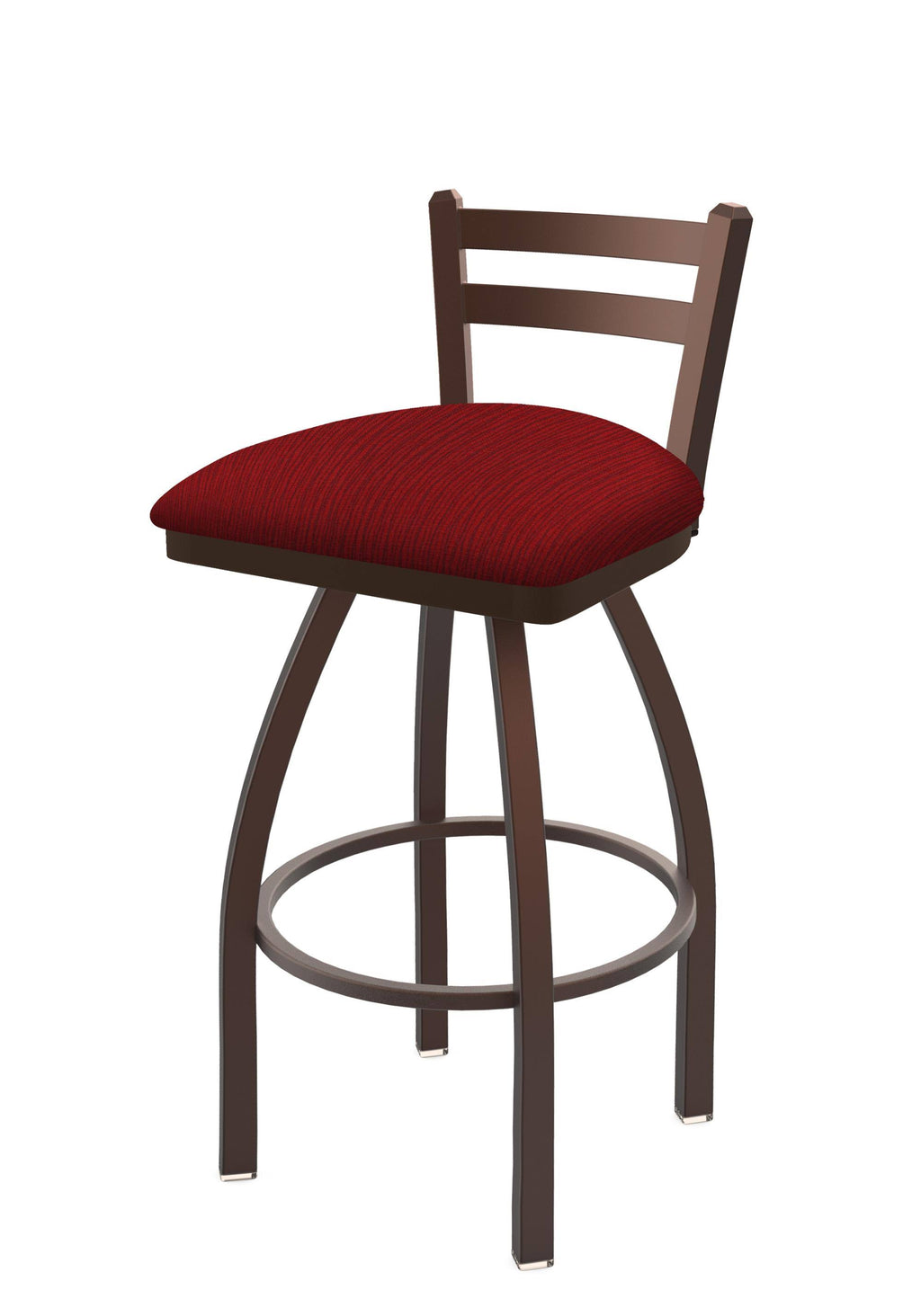 25x22 Low Back Swivel Counter Stool with Bronze Finish and Graph Ruby Seat N280974