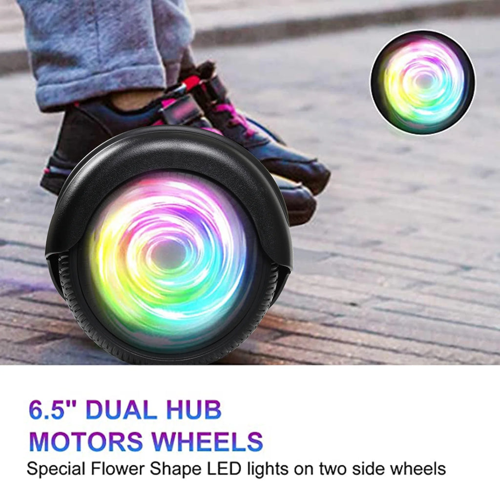 Black 6.5" Electric Self Balancing Scooter U8370