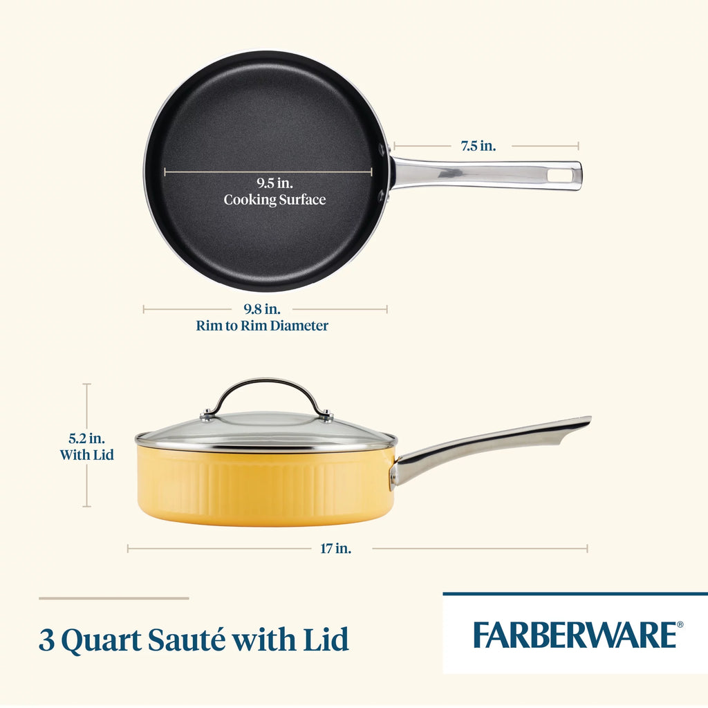Nonstick Cookware Saute Pan with Lid U584672