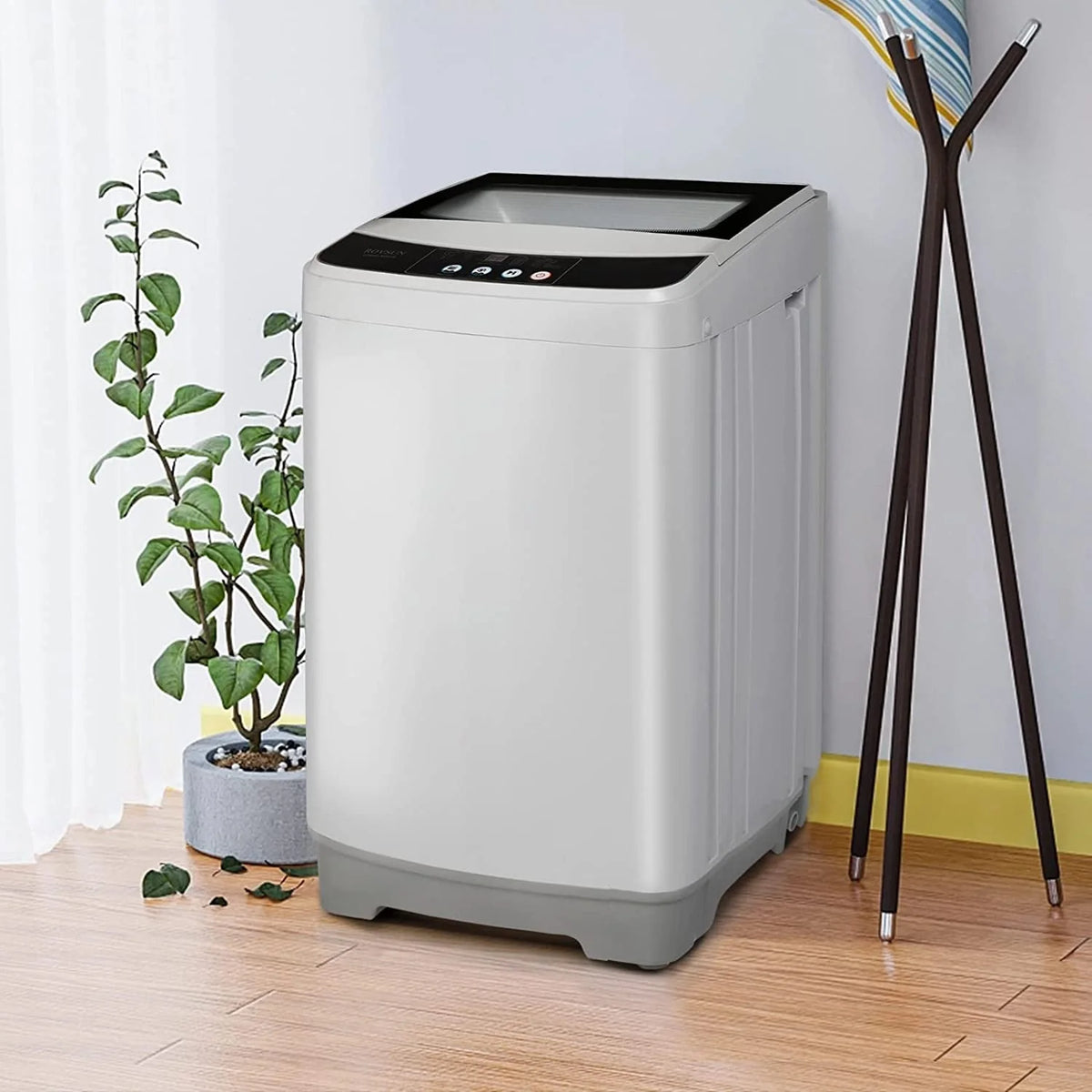 13lbs 1.32cu.ft Compact Automatic Washing Machine with Drain Pump U57451