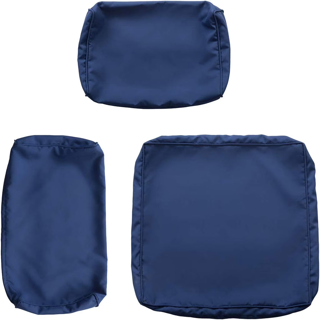 7 Pcs Outdoor Patio Wicker Sofa Chair Cushions Pillow Replacement Covers, Dark Blue D91045