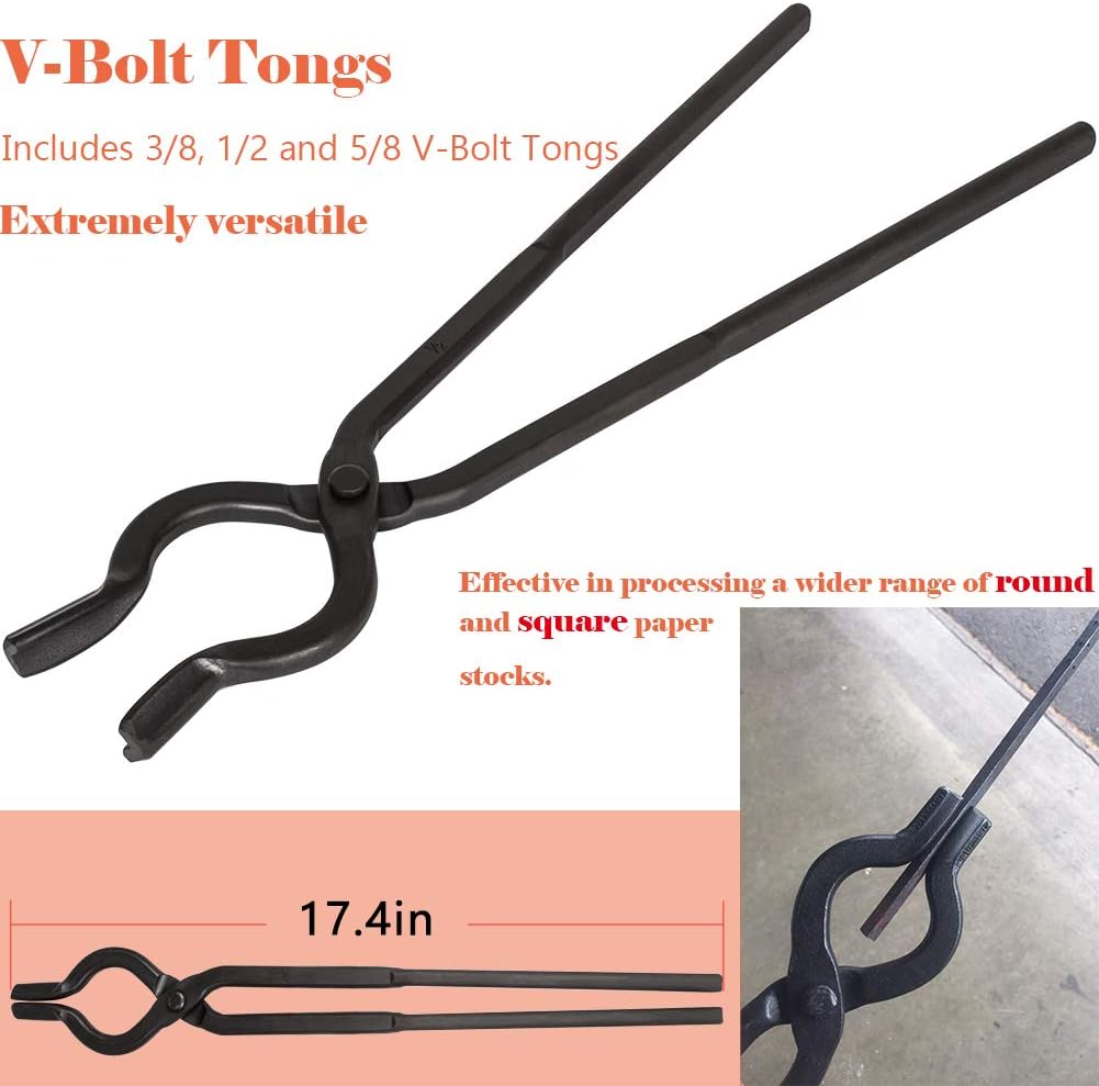 Blacksmith Forge Tongs Set 6 Pcs E360154