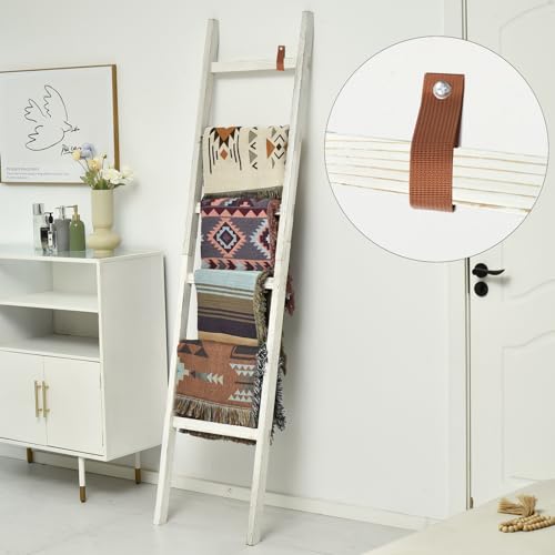 Black 6.4ft Wooden Blanket Ladder Z894
