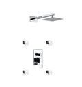 Brass Shower Set with 8 Square Rain Shower and 4 Body Jets I8760