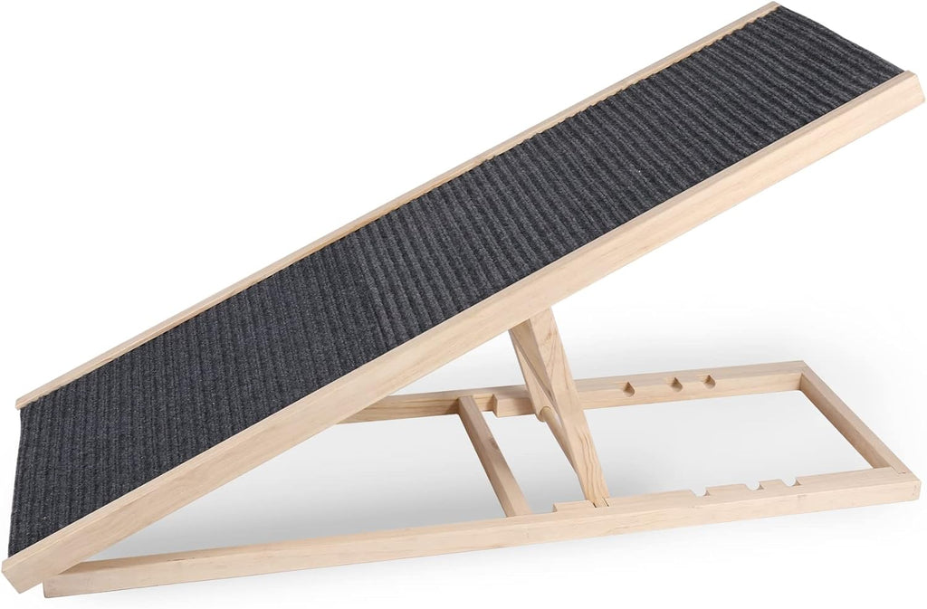 Wooden Pet Ramp with Non Slip Carpet Surface R84826