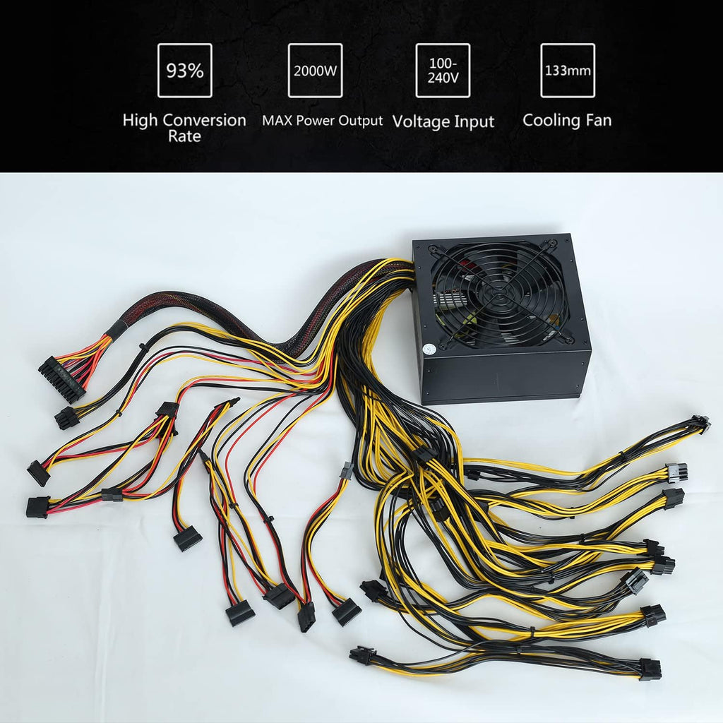 2000W Modular PSU for 8 GPU Mining Rig C807