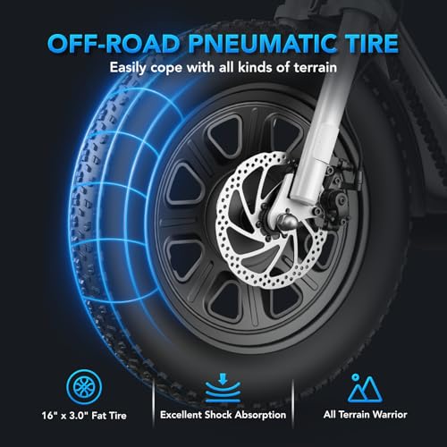 16" All Terrain Fat Tire Electric Scooter with Seat K501