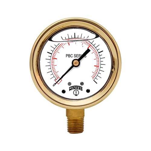4x22 Brass Case Pressure Gauges W506725
