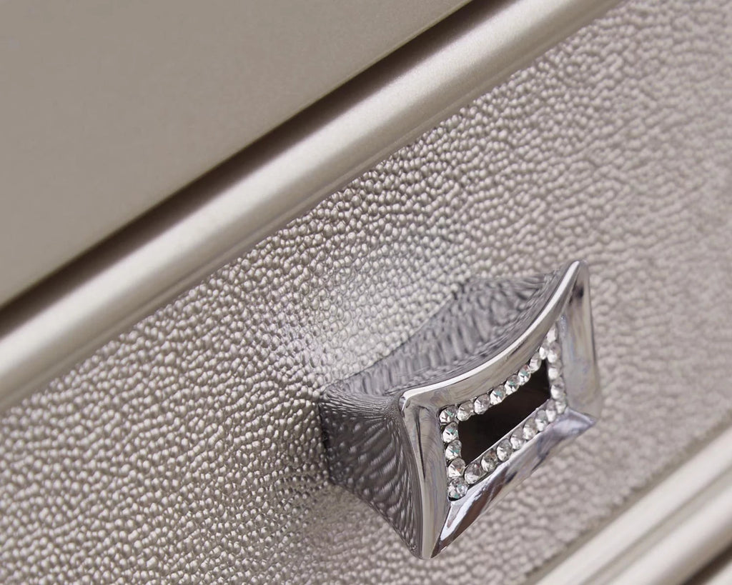 Silver 3 Drawer Nightstand A645