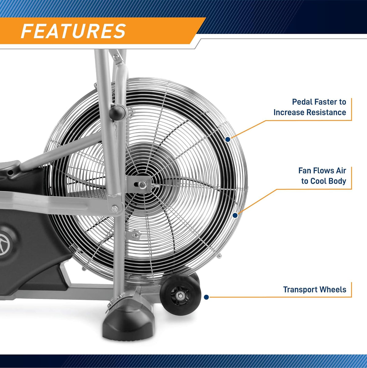 Black Exercise Upright Fan Bike U71476
