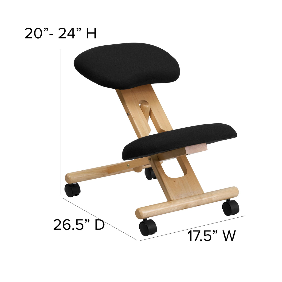 Black Ergonomic Kneeling Office Chair D427188