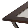 Brown and Black Wood Coffee Table with Castors P859594