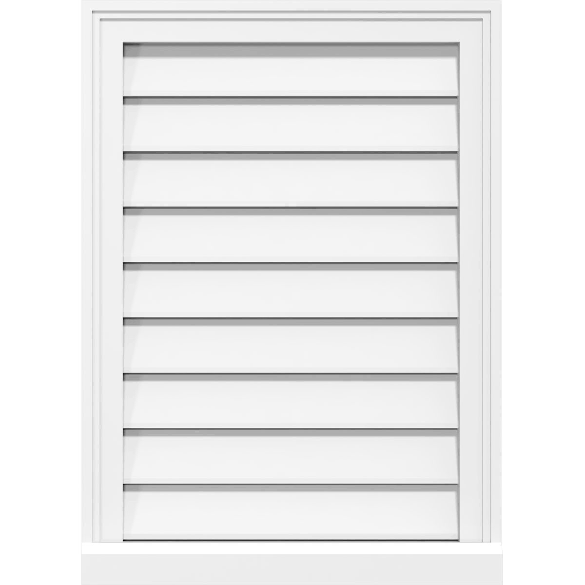 Vertical Surface Mount PVC Gable Vent Z74184