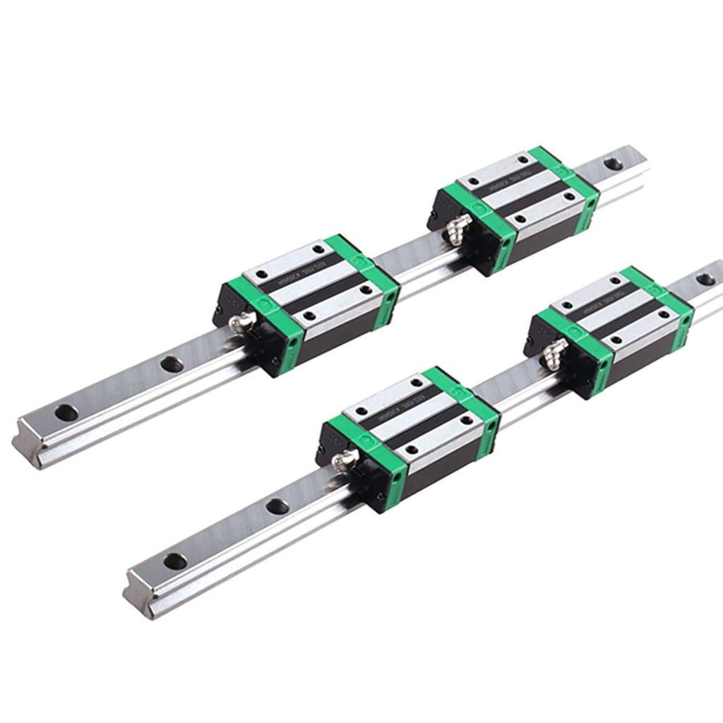 Linear Rail 2X HGR20-1000mm Slide Guideway + 4X HGH20CA Bearing Block Carriage for DIY CNC U5132