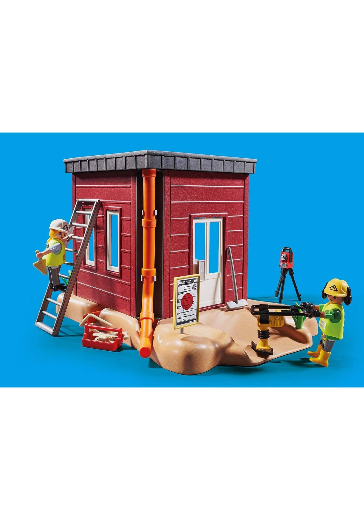 Mini Excavator with Building Section Q12776